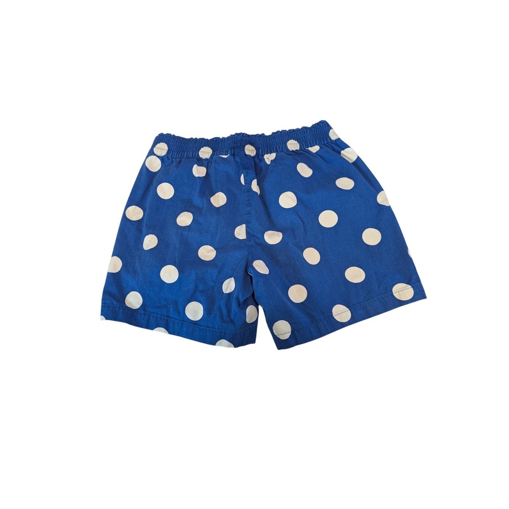 Hanna Andersson Kids Blue White Polka Dot Cotton Shorts Elastic Waist US 14-16